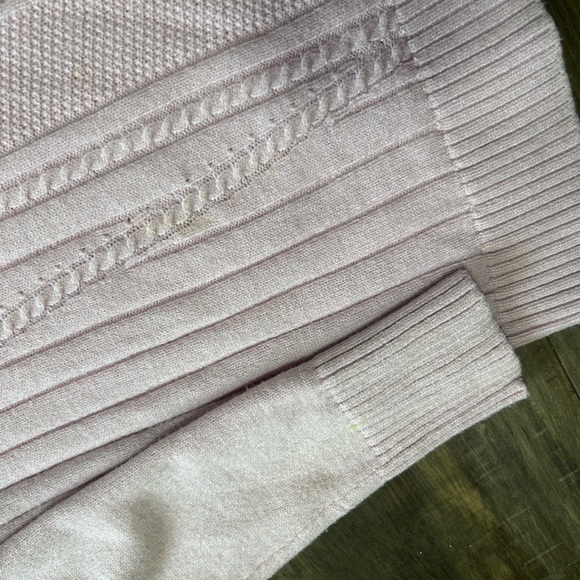 Light Pink Women's Sweater With Button Details - Picture 3 of 5